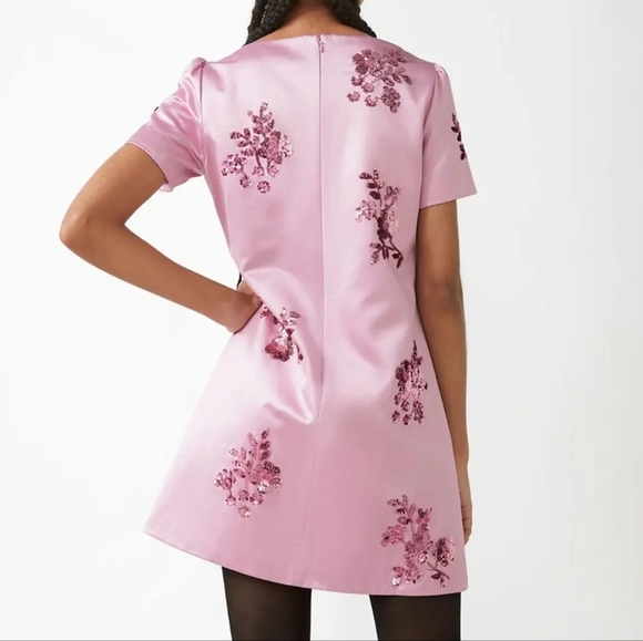 & Other Stories Pink Nahida Sequin Embroidered Mini Dress - Picture 3 of 11
